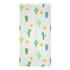 Green Cacti With Sun Shower Curtain 36  X 72  (stall)  by SychEva