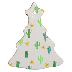 Green Cacti With Sun Ornament (christmas Tree)  by SychEva