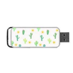 Green Cacti With Sun Portable Usb Flash (one Side) by SychEva