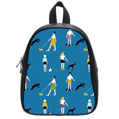 Girls Walk With Their Dogs School Bag (small) by SychEva