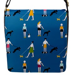 Girls Walk With Their Dogs Flap Closure Messenger Bag (s) by SychEva