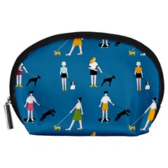 Girls Walk With Their Dogs Accessory Pouch (large) by SychEva