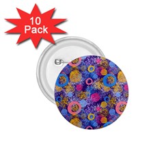 Multicolored Splashes And Watercolor Circles On A Dark Background 1 75  Buttons (10 Pack) by SychEva