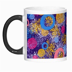 Multicolored Splashes And Watercolor Circles On A Dark Background Morph Mugs by SychEva