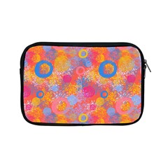 Multicolored Splashes And Watercolor Circles On A Dark Background Apple Ipad Mini Zipper Cases by SychEva