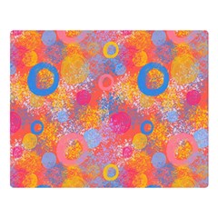 Multicolored Splashes And Watercolor Circles On A Dark Background Double Sided Flano Blanket (large)  by SychEva