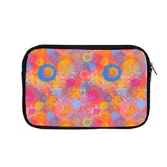 Multicolored Splashes And Watercolor Circles On A Dark Background Apple Macbook Pro 13  Zipper Case by SychEva