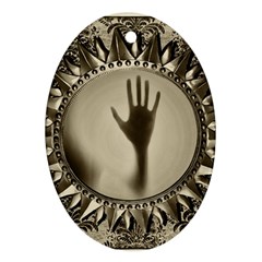 Mirror-mirror-of-souls-magic-mirror Oval Ornament (two Sides) by Sudhe