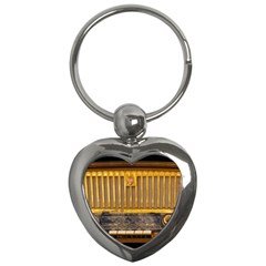 Radio-old-tube-radio-nostalgia Key Chain (heart)