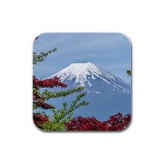 Mountain-mount-landscape-japanese Rubber Square Coaster (4 Pack) 