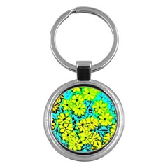 Chrysanthemums Key Chain (round) by Hostory