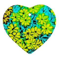 Chrysanthemums Heart Ornament (Two Sides)