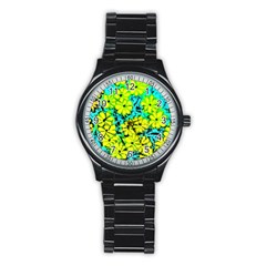 Chrysanthemums Stainless Steel Round Watch