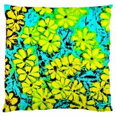 Chrysanthemums Large Flano Cushion Case (One Side)