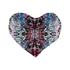 Abstract Waves  Standard 16  Premium Heart Shape Cushions