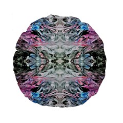 Abstract Waves Iv Standard 15  Premium Flano Round Cushions