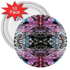 Abstract Waves-mixed Media 3  Buttons (10 Pack) 