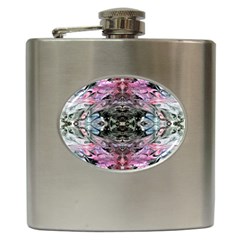 Abstract Waves-mixed Media Hip Flask (6 Oz)