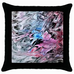 Abstract Waves Module Throw Pillow Case (black)