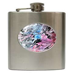 Abstract Waves Module Hip Flask (6 Oz)