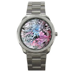 Abstract Waves Module Sport Metal Watch