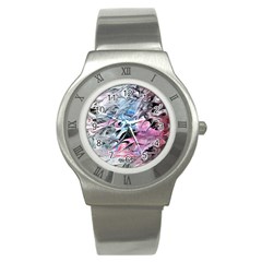 Abstract Waves Module Stainless Steel Watch