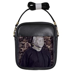No Face Hanged Creepy Poster Girls Sling Bag by dflcprintsclothing