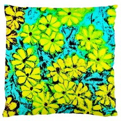 Chrysanthemums Large Cushion Case (one Side) by Hostory