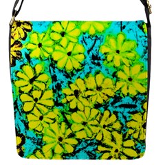 Chrysanthemums Flap Closure Messenger Bag (s) by Hostory