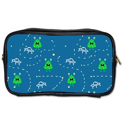 Funny Aliens With Spaceships Toiletries Bag (one Side) by SychEva