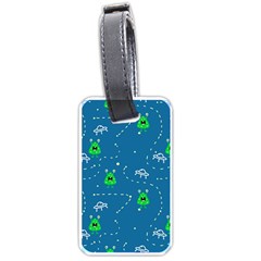 Funny Aliens With Spaceships Luggage Tag (one Side) by SychEva