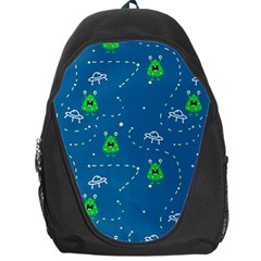 Funny Aliens With Spaceships Backpack Bag by SychEva