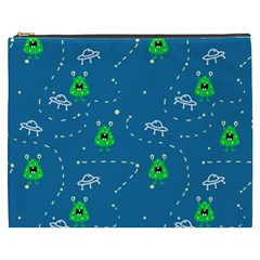 Funny Aliens With Spaceships Cosmetic Bag (xxxl) by SychEva