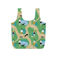 Girls With Dogs For A Walk In The Park Full Print Recycle Bag (s) by SychEva