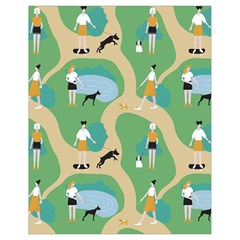 Girls With Dogs For A Walk In The Park Drawstring Bag (small) by SychEva