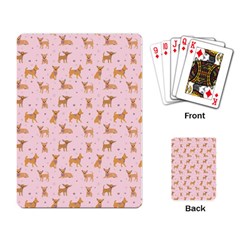 Cute Chihuahua With Sparkles On A Pink Background Playing Cards Single Design (rectangle) by SychEva