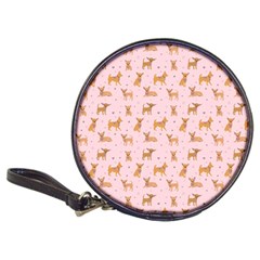 Cute Chihuahua With Sparkles On A Pink Background Classic 20-cd Wallets by SychEva