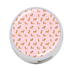 Cute Chihuahua With Sparkles On A Pink Background 4-port Usb Hub (one Side) by SychEva