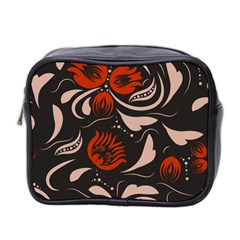 Folk Flowers Pattern Floral Surface Design Seamless Pattern Mini Toiletries Bag (two Sides) by Eskimos
