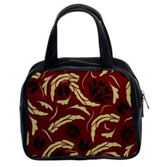 Folk flowers pattern Floral surface design Seamless pattern Classic Handbag (Two Sides)