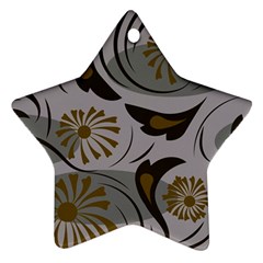 Folk Flowers Pattern Floral Surface Design Seamless Pattern Ornament (star) by Eskimos
