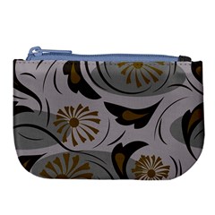 Folk Flowers Pattern Floral Surface Design Seamless Pattern Large Coin Purse by Eskimos