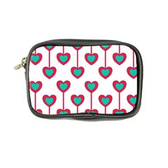 Red Hearts On A White Background Coin Purse by SychEva