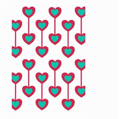 Red Hearts On A White Background Large Garden Flag (Two Sides)