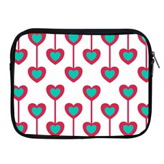 Red Hearts On A White Background Apple Ipad 2/3/4 Zipper Cases by SychEva