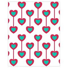 Red Hearts On A White Background Drawstring Bag (Small)