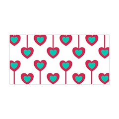 Red Hearts On A White Background Yoga Headband