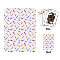 Multicolored Pencils And Erasers Playing Cards Single Design (rectangle) by SychEva