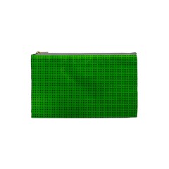 Metallic Mesh Screen 2-green Cosmetic Bag (small) by impacteesstreetweareight