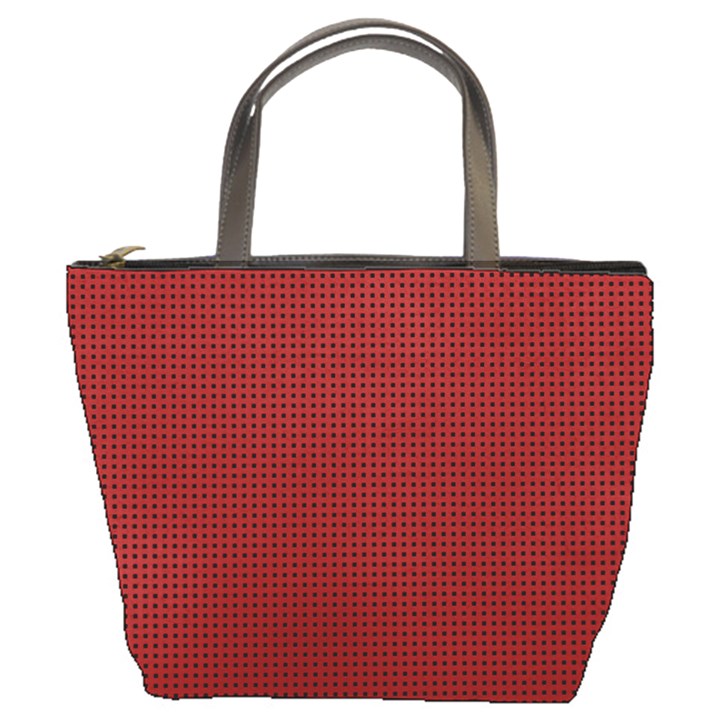 Metallic Mesh Screen 2-red Bucket Bag